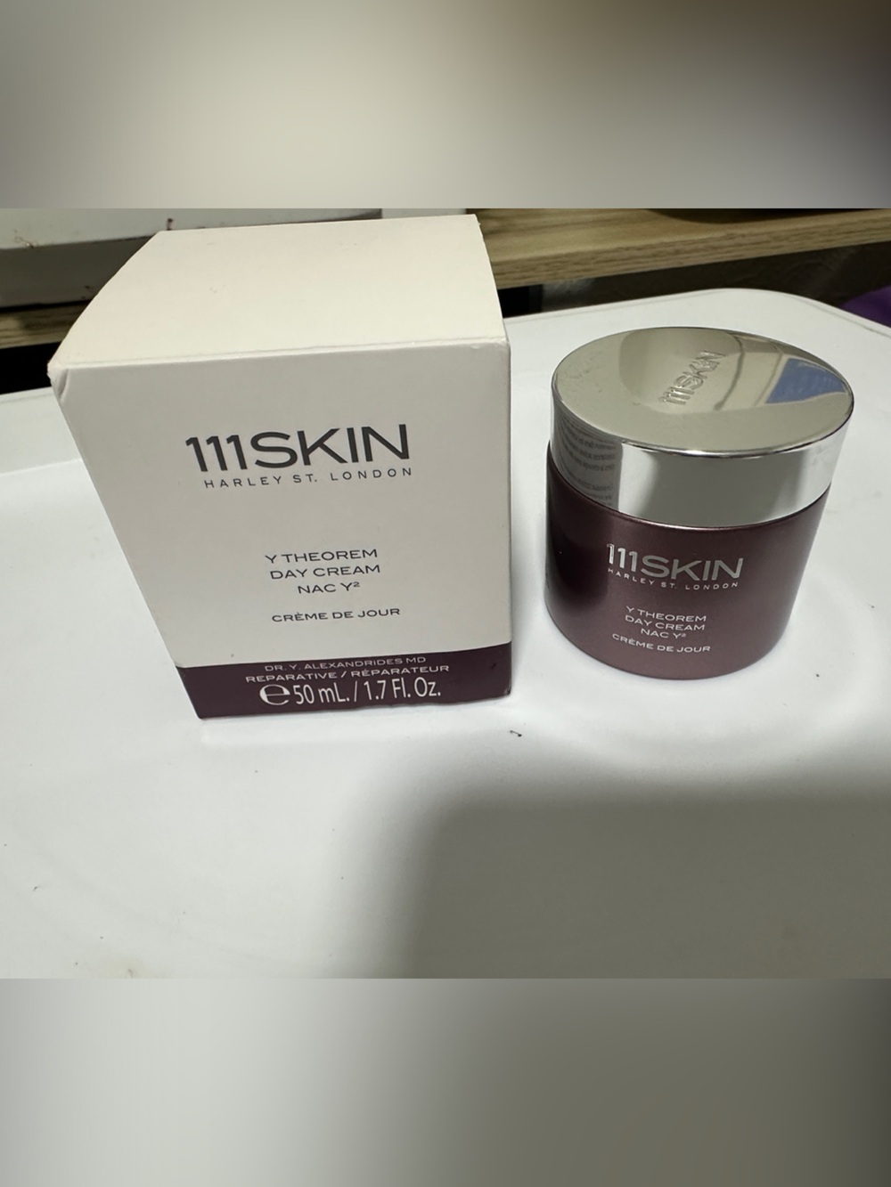 111SKIN Plum Jar Day Cream with Silver Lid